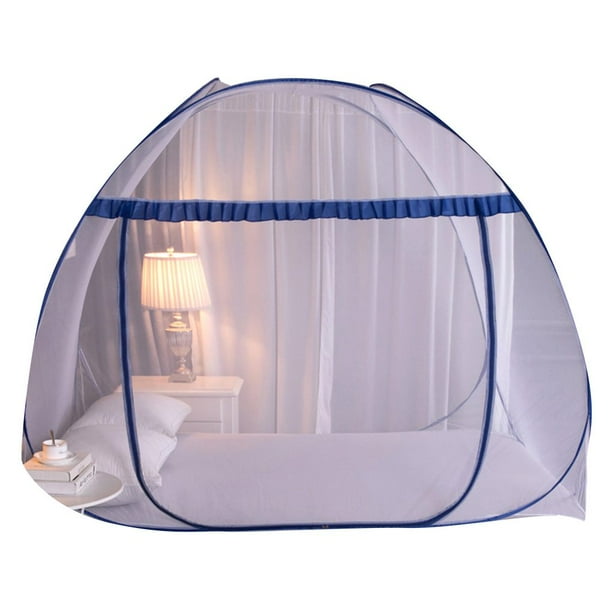 Mosquitera plegable de tres puertas, mosquitera de yurta mongol, cúpula, mosquitera, techo colgante, dormitorio, cama doble, dosel Inevent JJ65377-04B