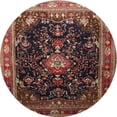 thumbnail image 1 of Ahgly Company Indoor Round Traditional Orange Salmon Pink Persian Area Rugs, 4' Round, 1 of 6