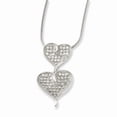 thumbnail image 2 of White Sterling Silver necklace Snake Themed Cubic Zirconia CZ Clear 18 in 1 mm, 2 of 3