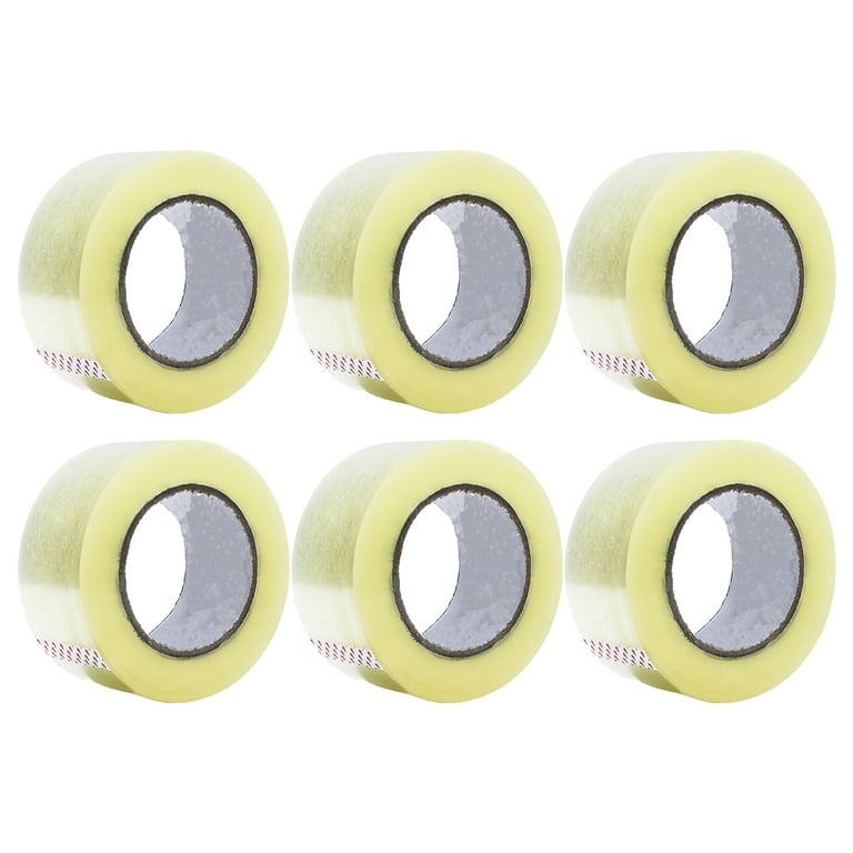 6 Rolls Strong Tape Transparent Striped Single Side Adhesive Tape Packaging  Tape