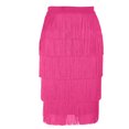 thumbnail image 6 of Elainilye Fashion Wrap Skirt Ladies Sexy Summer Casual High Waist Tassels Knee-Length Skirt,Pink, 6 of 6