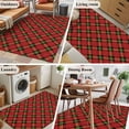 thumbnail image 5 of Area Rugs 2.7'x5', Red Green Plaid Carpet for Living Room Bedroom Dining Room, Farmhouse Checkered Vintage Art Throw Kitchen Rugs Non Slip Washable Rectangle Indoor Outdoor Rugs, 5 of 8