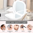 thumbnail image 4 of Travel portable double-sided lamp led makeup mirror, double-sided three-color lampwhite, 4 of 4