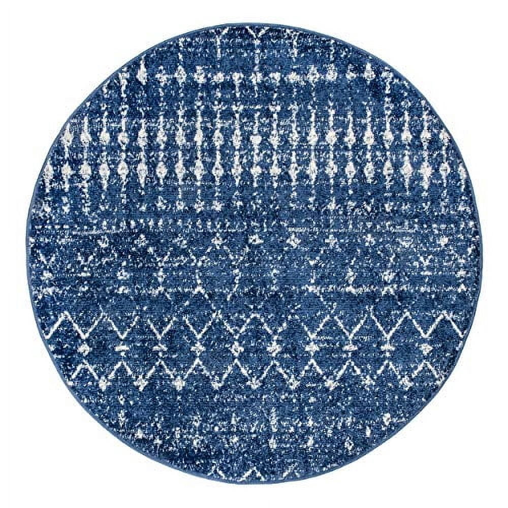 nuLOOM Moroccan Blythe Blue 5' x 8' Transitional Oval Rug