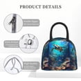 thumbnail image 4 of Salouo Underwater Fish Turtle for Insulated Lunch Bag for Women/Men - Leakproof Cooler Tote Bag Organizer - Reusable Lunch Box for Office Picnic Hiking Beach-One Size, 4 of 6