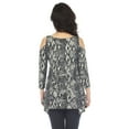 thumbnail image 3 of White Mark Women's Maternity Snake Print Cold Shoulder Tunic, 3 of 6