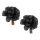 thumbnail image 1 of 2x bandas para el cabello con flores, herramienta de peinado, espiral para el cabello, para recuerdo de fiesta, despedida de soltera negro, 1 of 9
