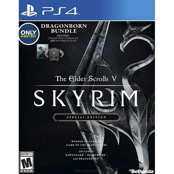 Bethesda Softworks Skyrim Special Edition Dragonborn Bundle Ps4 Walmart Com Walmart Com