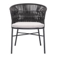 thumbnail image 3 of Freycinet Dining Chair Black Dining Chair, Modern Style, Removable and washable cushion cover, Steel, Outdoor Dining, 3 of 11