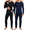 Black*Blue, variant on 2 Pack Thermal Underwear Long Johns for Men Fleece Lined Base Layer Tops and Bottoms Set Cold Weather Clothing Gear Winter Gift