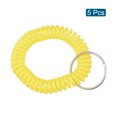 thumbnail image 3 of Unique Bargains Porte-Clés Spirale Extensible en Plastique, Jaune 5 Pack, 3 of 5