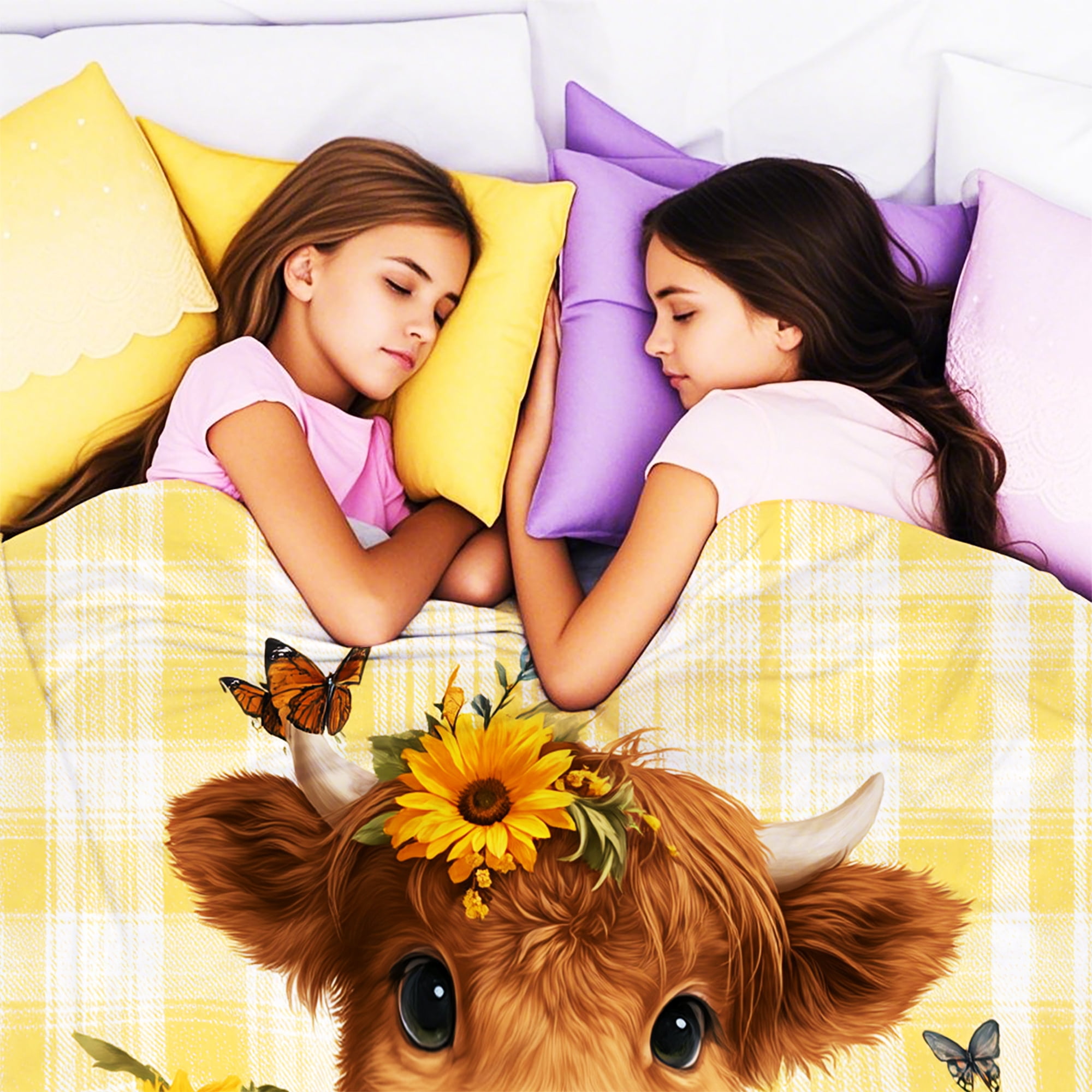 Flannel Fleece Throw Blanket, Soft Large Throw Blanket, Lightweight Cozy Plush Throw Blanket Fit Sofa Bed, 30"x40", Plateau Cattle