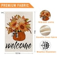 thumbnail image 3 of Welcome Fall Pumpkin Garden Flag 12.5x18 Inch Small Double Sided Burlap Flags For Outside Buffalo Check Plaid Outdoor Seasonal Decor For Yard, 3 of 5