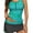 Spectra Green, variant on luvamia Women's Beach Sexy Zip Front Swimsuits 2 Pieces Racerback Tankini Set Size 2XL