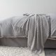 thumbnail image 2 of Advancent Mantas blancas informales de algodón puro, manta ligera, cómoda, estilo Simple, cálida, grande, silla de remolque, fundas para Decoración del hogar Gris claro 127×220CM, 2 of 6
