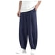 thumbnail image 1 of Pantalones de chándal lisos para hombre, pantalones harem informales, pantalones deportivos con bolsillos para el gimnasio y uso diario, 1 of 5