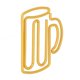 thumbnail image 1 of 100Pcs Cute Paper Clips Yellow Cup Style Strong Metal Exquisite Color Kids Paper Clips for Home School Office, 1 of 3