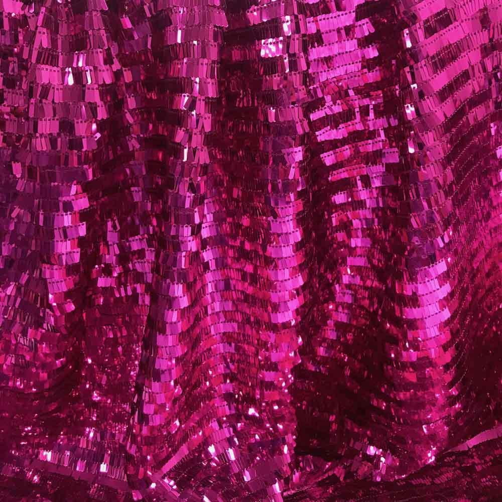 Rectangle Piano Sequins Fabric on Stretch Mesh 52 Wide By The