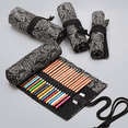 thumbnail image 4 of Colored Pencil Wrap Pencils Roll Holder Coloring Pencils Organizer Holder Colored Pen Paint Brush Storage Pouch Portable, 4 of 5