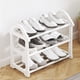 thumbnail image 4 of Organizador de zapatero de tres niveles, uso diario, armario del dormitorio, entrada, dormitorio, tres capas, simple, blanco, 4 of 6