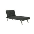 DHP Emily Sectional Futon Sofa Bed with Convertible Chaise Lounger