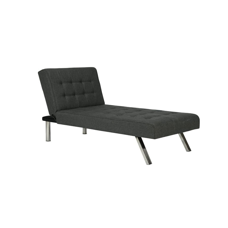 Dhp emily linen chaise lounger deals