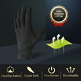 thumbnail image 3 of EvridWear 100% Cotton Touchscreen Moisturizing Unisex Gloves (Black L-2 Pairs), 3 of 5