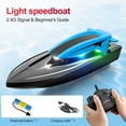 thumbnail image 6 of Gqtwoy Rechargeable RC Boats with LED Light, Remote Control Boats for Pools and Lakes, Fast Racing Boat, 2.4GHz Non-Interference, Perfect for Outdoor Fun and Night Racing, 6 of 9