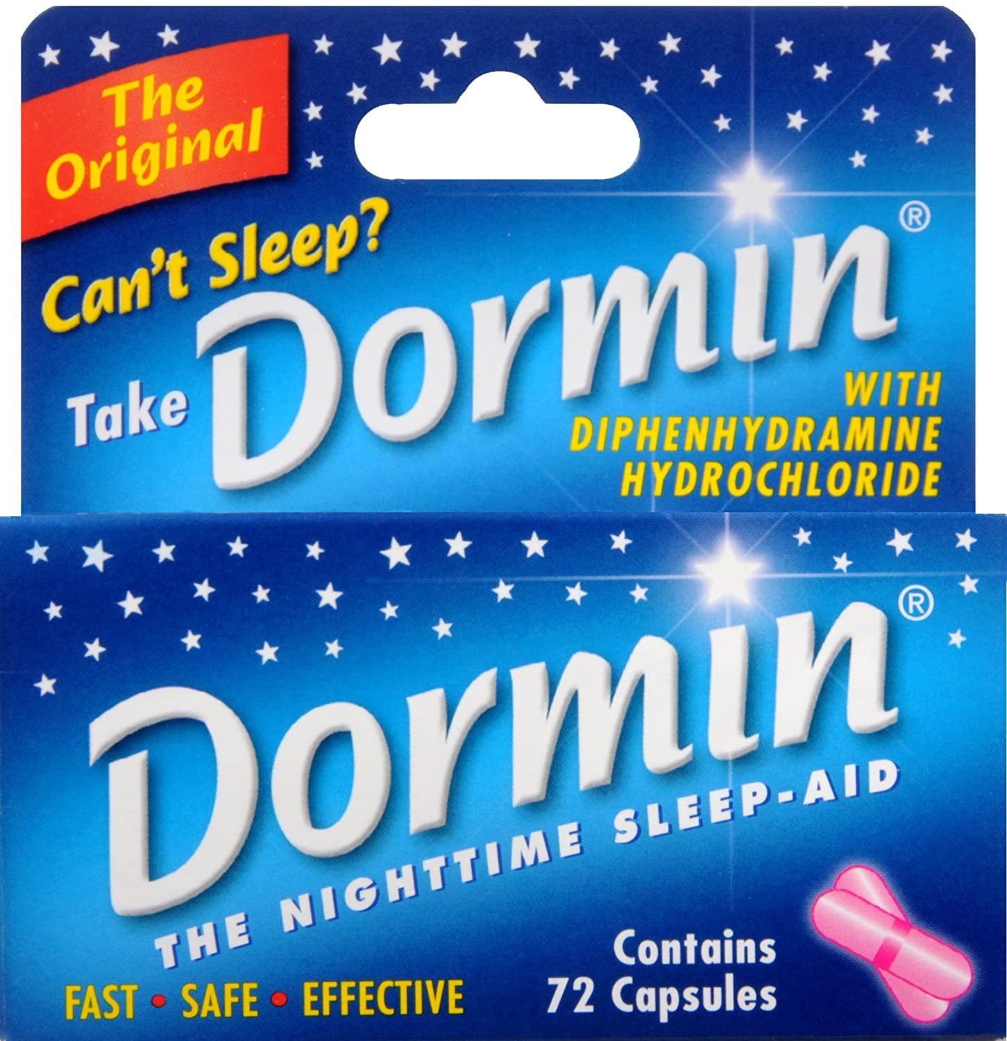 Dormin The Night Time Sleep Aid Fast Dissolving Safe Effective 72ct, 2-Pack