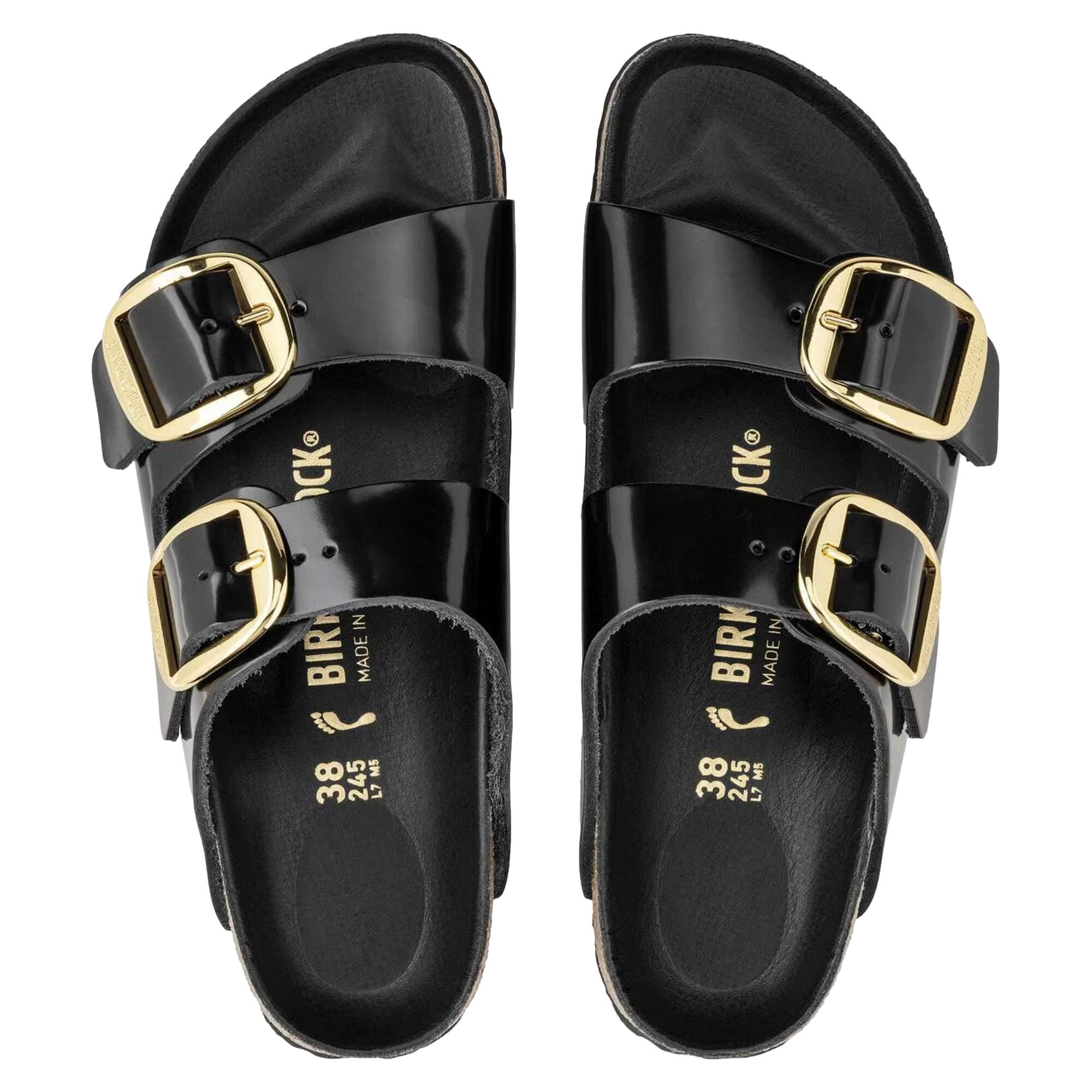 Birkenstock Arizona Big Buckle High-Shine Black  1027840 Women's Size 42