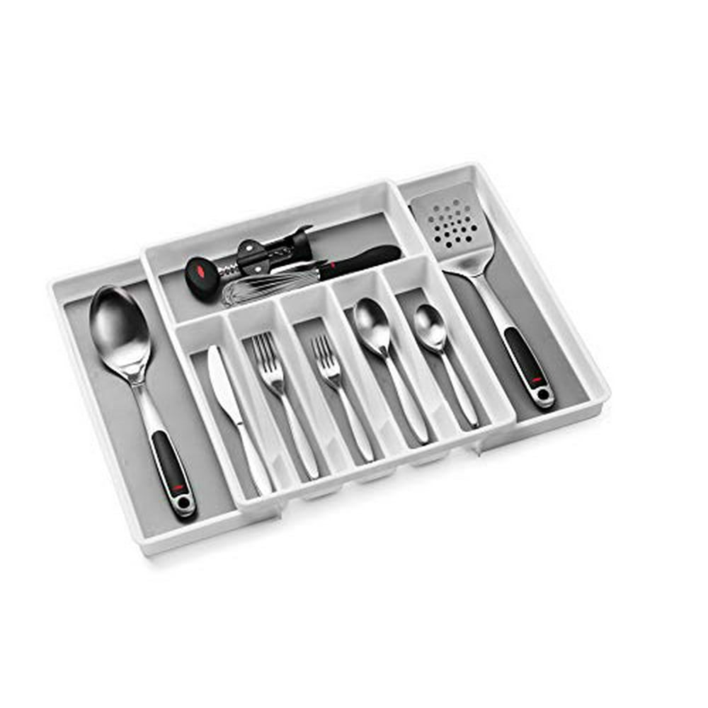 Expandable Cutlery Drawer Organizer, Flatware Drawer Tray for