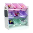 Humble Crew 9 Bin Toy Storage Organizer with Chalkboard Side Panel