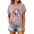 thumbnail image 2 of Women's Dolly Shirts Unisex Dolly Country Music Graphic T‑Shirt, Crewneck Short Sleeve Vintage Tee Loose Fit Casual Retro Tops for Women Daily Wear, 2 of 5