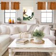 thumbnail image 4 of Burnt Orange White Stripe Kitchen Curtain Valances for Windows Farmhouse Short Curtains, Modern Rustic Vertical Striped Rod Pocket Valance Curtain for Bedroom Cafe Living Room, 4 of 8