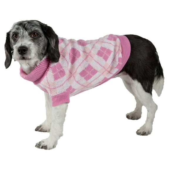 Pet Life ® 'Argyle Style' Ribbed Knitted Fashion Designer Dog Sweater