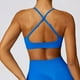 thumbnail image 4 of Sujetador deportivo con tirantes cruzados para mujer, Top deportivo sin costuras con realce, Top corto de gimnasia para Yoga, sujetador deportivo para Fitness, sujetadores transpirables, 4 of 5
