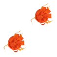 thumbnail image 1 of Jumpingount Tocado para mujer con textura estable, artesanía de lino para eventos de carreras, tocado fino para bodas y fiestas en el jardín, Naranja 2Conjunto, 1 of 1