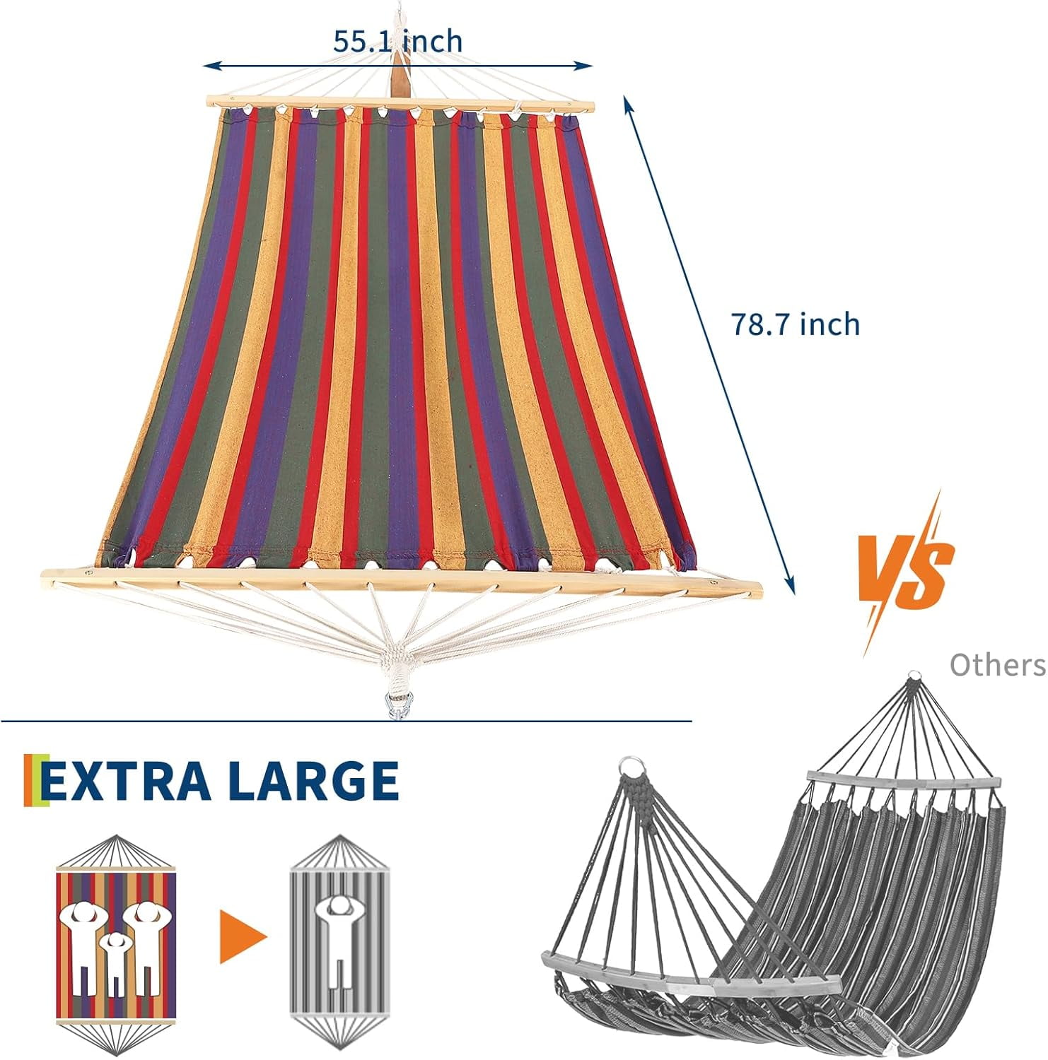 12.5ft Wooden Hammock Stand Weatherproof Outdoor Hammock for Patio Backyard Max 330 Lbs（Only Includes Bracket）