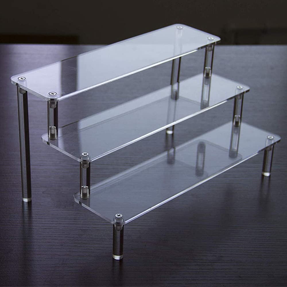 Clear Acrylic Display Stand, 3 Tier Clear Stair Shelf, Collection
