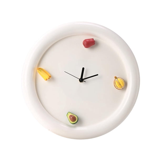 Reloj de pared decorativo, ligero y silencioso, ideal como adorno de obra de arte para habitación. Ronda blanca
