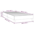 thumbnail image 4 of vidaXL Bed Frame Light Grey 100x190 cm Twin Fabric, 4 of 5