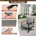 thumbnail image 3 of Gotland Metal Patio Furniture Set 5-Seat Modern Metal Bistro Set Outdoor Conversation Sets, 2 Piece Patio Rocker Chairs with Thick Cushion and Coffee Table for Garden Backyard Deck Lawn, Grey, 3 of 9