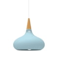thumbnail image 1 of Lampara De Techo Colgante Macaron Retro Con Madera 20 Cm de Diámetro ilios innova  Azul, 1 of 9