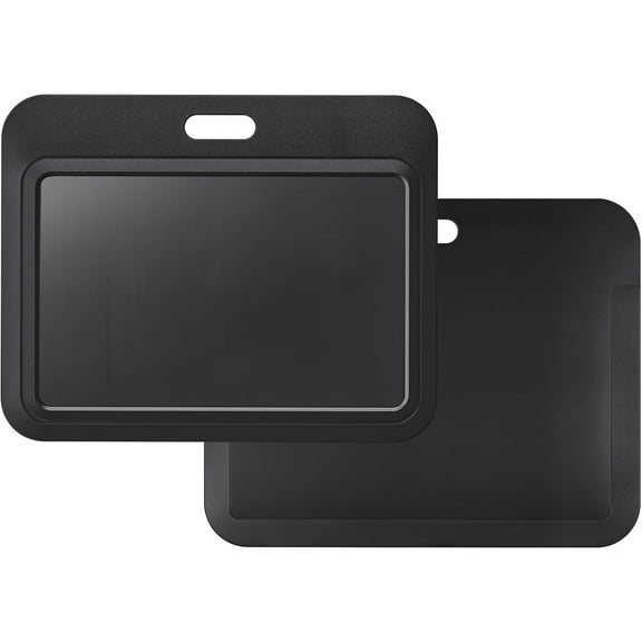 1 Pack Sliding ID Badge Holder Black Horizontal Hard Plastic Case with Clear Window Card Protector Pouch for Office School ID Credit Cards Proximity Key Cards Driver’s Licenses and Passes