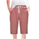 thumbnail image 2 of Puntoco Pantalones cortos de verano para mujer, moda 2024, pantalones cortos para mujer, pantalones casuales, pierna recta, cordón, cintura elástica, pantalones sueltos y cómodos con bolsillos, 2 of 5