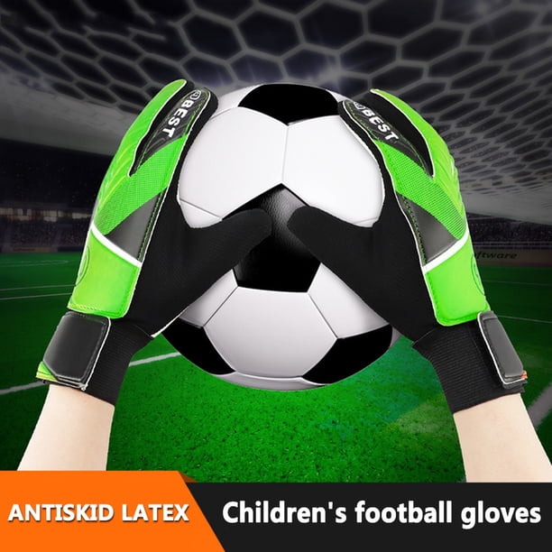 Fútbol americano Guantes de portero antideslizantes Guantes de portero de fútbol para niños adultos (Verde 7)