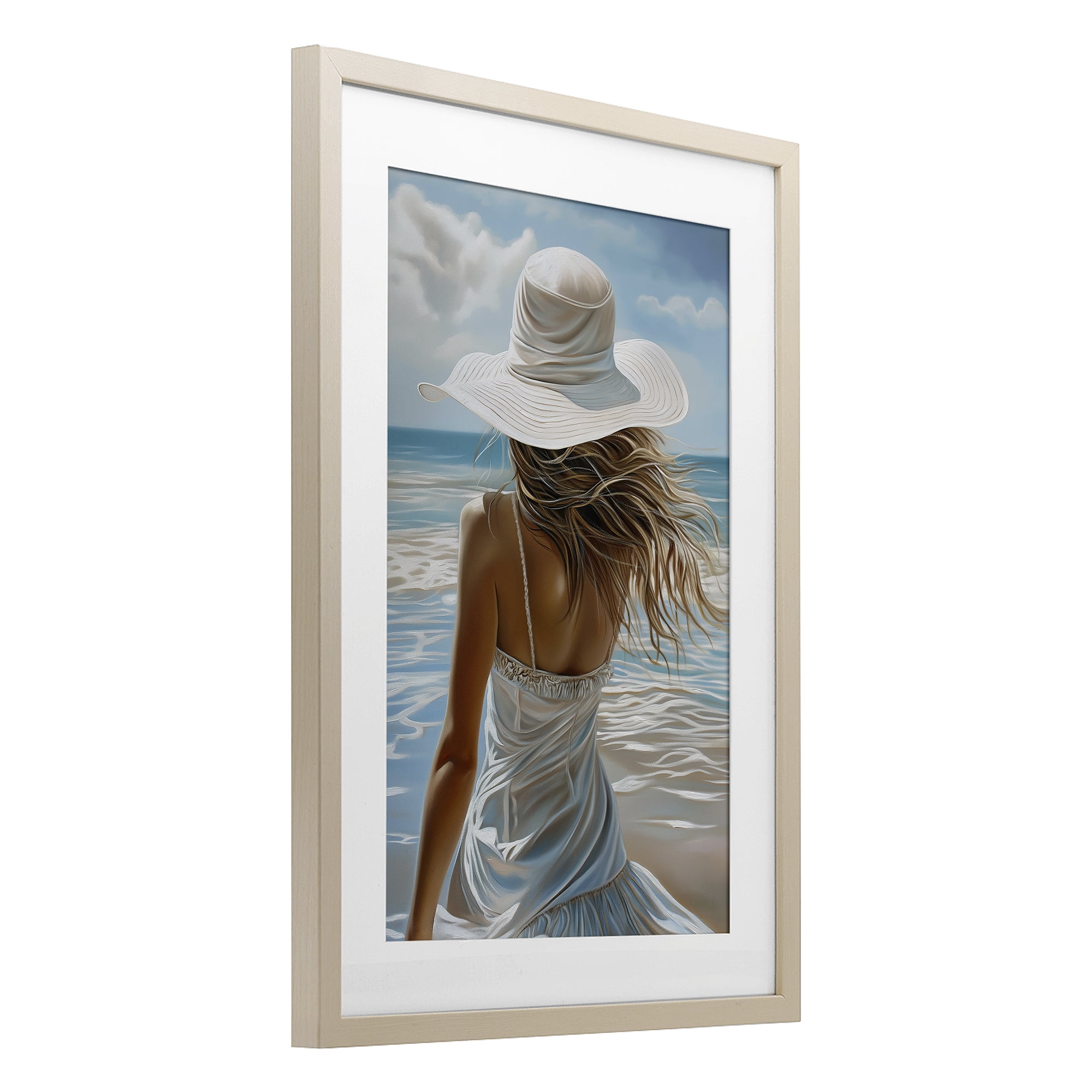 Stupell Industries Seaside Breeze & Flowing Dress Birch Framed Print Under Glass, design by Imagine It Images