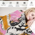 thumbnail image 3 of Creowell Cute Tiger Animals Throw Blanket Super Soft Warm Bed Bedding Blankets for Couch Bedroom Sofa Office Car, All Season Cozy Flannel Blanket Gifts for Teens Adults 50x60in, 3 of 6