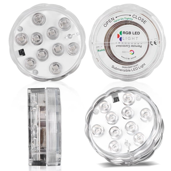 Garosa Aquarium Light, Waterproof Submersible Light, Remote Control IP68 Waterproof Aquarium Color Changing Light ForWardrobe