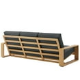 thumbnail image 5 of Lounge Sofa, Natural Dark Gray, Aluminum, Wood, Outdoor Patio Balcony Cafe Bistro Garden Hospitality Restaurant, Modern Contemporary, HB37957, 5 of 8
